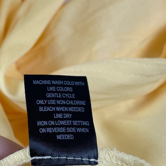 Row A Dress Womens Small Yellow Adjustable Tie Strap NEW NWT - Picture 9 of 13